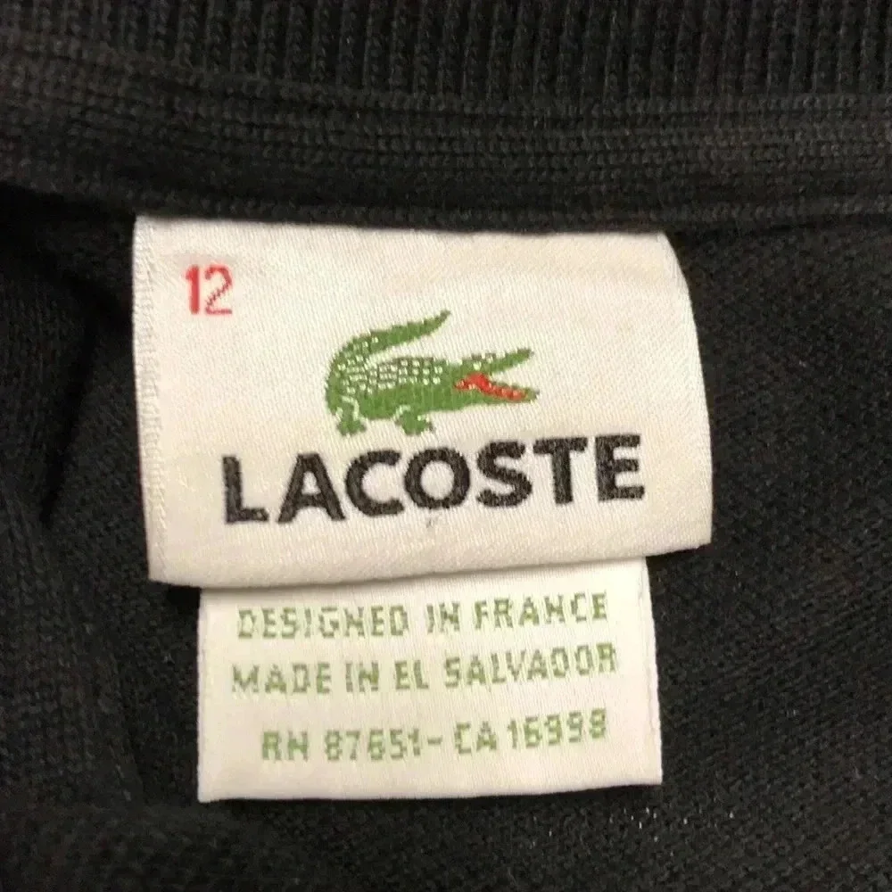Lacoste Black Polo Shirt, Small